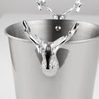 Ведро для льда, 2 л, 25×16×20.5 см, нержавеющая сталь - Фото 3