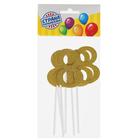Топпер для торта «Цифра 8», набор 6 шт., МИКС - Фото 1