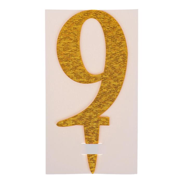 Топпер для торта «9», акрил, МИКС - Фото 1