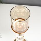 Подсвечник металл на 1 свечу "Мраморные шары с золотом" 41,5х11,5х11,5 см - фото 24468025