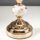 Подсвечник металл на 1 свечу "Мраморные шары с золотом" 41,5х11,5х11,5 см - фото 24468026