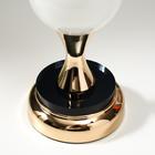 Подсвечник металл на 1 свечу "Мраморный шар" золото 35х9х9 см - фото 23210958