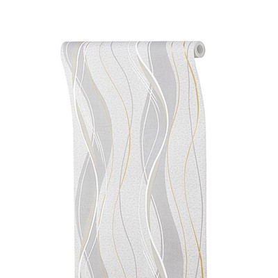 Обои бумажные Саратов Ф434-06 Импульс серый 0,53х10м