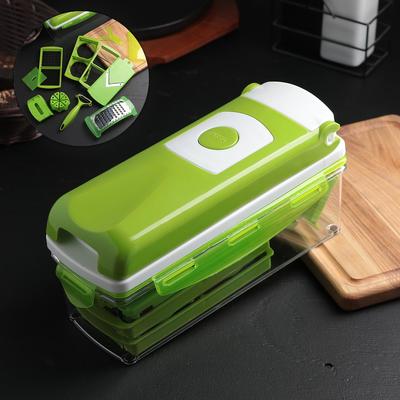 УЦЕНКА Тёрка с лотком Доляна «Фреш Флеш», 7 насадок