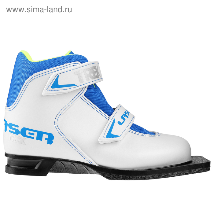 Ботинки лыжные TREK Laser NN75 ИК, цвет белый, лого синий, размер 34 - Фото 1