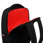 Рюкзак молодёжный, 41,5 х 29 х 18 см, Grizzly 134, эргономичная спинка, отделение для ноутбука, чёрный/красный RU-134-1 - фото 9571395