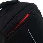 Рюкзак молодёжный, 41,5 х 29 х 18 см, Grizzly 134, эргономичная спинка, отделение для ноутбука, чёрный/красный RU-134-1 - фото 9571392