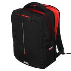 Рюкзак молодёжный, 41,5 х 29 х 18 см, Grizzly 134, эргономичная спинка, отделение для ноутбука, чёрный/красный RU-134-1 - Фото 9