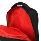 Рюкзак молодёжный, 41,5 х 29 х 18 см, Grizzly 134, эргономичная спинка, отделение для ноутбука, чёрный/красный RU-134-1 - Фото 10