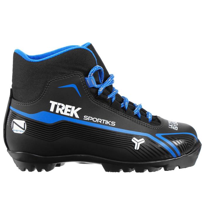 Ботинки лыжные TREK Sportiks NNN ИК, цвет чёрный, лого синий, размер 41 - Фото 1