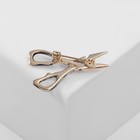 Брошь «Ножницы» мастерские, цвет чёрный в золоте - Фото 3