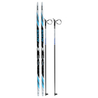 Комплект лыжный: пластиковые лыжи 195 см без насечек, стеклопластиковые палки 155 см, крепления NNN, цвета МИКС - Фото 19