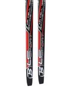 Комплект лыжный: пластиковые лыжи 195 см без насечек, стеклопластиковые палки 155 см, крепления NNN, цвета МИКС - Фото 9