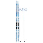 Комплект лыжный: пластиковые лыжи 190 см без насечек, стеклопластиковые палки 150 см, крепления NNN, цвета МИКС - Фото 12