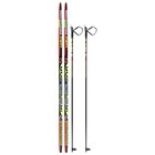 Комплект лыжный: пластиковые лыжи 190 см без насечек, стеклопластиковые палки 150 см, крепления NNN, цвета МИКС - Фото 14