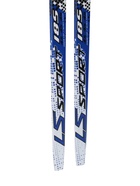 Комплект лыжный: пластиковые лыжи 185 см без насечек, стеклопластиковые палки 145 см, крепления NNN, цвет МИКС - Фото 10