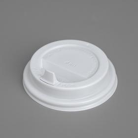 Крышка одноразовая для стакана "Белая" клапан, диаметр 80 мм