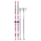 Комплект лыжный: пластиковые лыжи 190 см с насечкой, стеклопластиковые палки 150 см, крепления NN75 мм, цвета МИКС - Фото 13