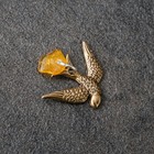 Брелок-талисман "Птица счастья", натуральный янтарь - фото 110793130