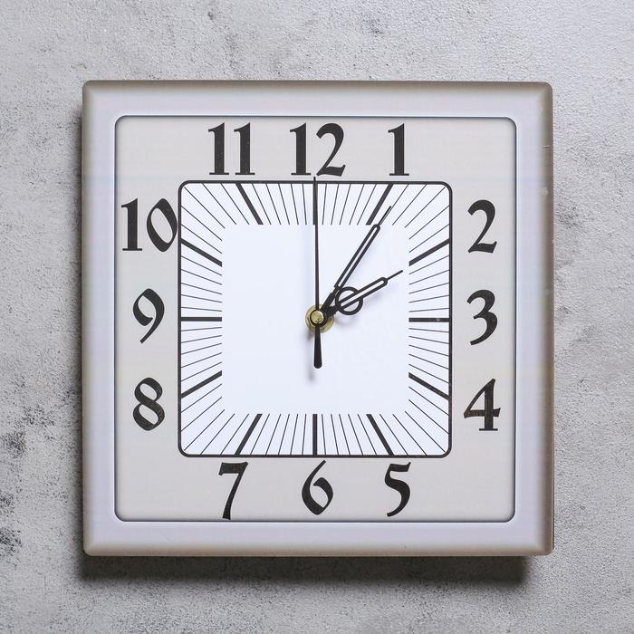 Часы настенные, серия: Классика, дискретный ход, 23.5 х 23.5 см, микс - Фото 1