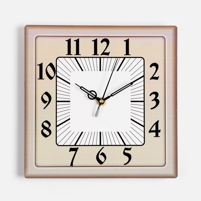 Часы настенные, серия: Классика, дискретный ход, 23.5 х 23.5 см, микс - фото 1905764490