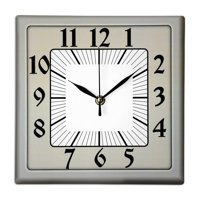 Часы настенные, серия: Классика, дискретный ход, 23.5 х 23.5 см, микс - фото 1905764493