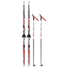 Комплект лыжный: пластиковые лыжи 170 см с насечкой, стеклопластиковые палки 130 см, крепления NN75 мм, цвета МИКС - Фото 15