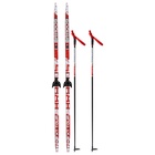 Комплект лыжный: пластиковые лыжи 170 см с насечкой, стеклопластиковые палки 130 см, крепления NN75 мм, цвета МИКС - Фото 19