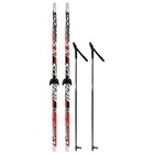 Комплект лыжный: пластиковые лыжи 160 см с насечкой, стеклопластиковые палки 120 см, крепления NN75 мм, цвета МИКС - Фото 11