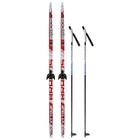 Комплект лыжный: пластиковые лыжи 160 см с насечкой, стеклопластиковые палки 120 см, крепления NN75 мм, цвета МИКС - Фото 13