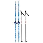 Комплект лыжный: пластиковые лыжи 160 см с насечкой, стеклопластиковые палки 120 см, крепления NN75 мм, цвета МИКС - Фото 16