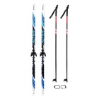 Комплект лыжный: пластиковые лыжи 160 см с насечкой, стеклопластиковые палки 120 см, крепления NN75 мм, цвета МИКС - Фото 16