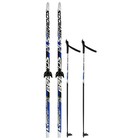 Комплект лыжный: пластиковые лыжи 160 см с насечкой, стеклопластиковые палки 120 см, крепления NN75 мм, цвета МИКС - Фото 6