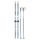 Комплект лыжный: пластиковые лыжи 185 см без насечек, стеклопластиковые палки 145 см, крепления NN75 мм, цвета МИКС - Фото 11