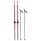 Комплект лыжный: пластиковые лыжи 185 см без насечек, стеклопластиковые палки 145 см, крепления NN75 мм, цвета МИКС - Фото 17