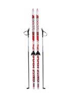 Комплект лыжный: пластиковые лыжи 185 см без насечек, стеклопластиковые палки 145 см, крепления NN75 мм, цвета МИКС - Фото 7