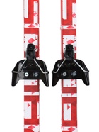 Комплект лыжный: пластиковые лыжи 185 см без насечек, стеклопластиковые палки 145 см, крепления NN75 мм, цвета МИКС - Фото 9