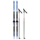 Комплект лыжный: пластиковые лыжи 160 см без насечек, стеклопластиковые палки 120 см, крепления NN75 мм, цвета МИКС - Фото 18