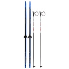 Комплект лыжный: пластиковые лыжи 195 см с насечкой, стеклопластиковые палки 155 см, крепления NN75 мм, цвета МИКС - Фото 17