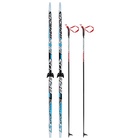 Комплект лыжный: пластиковые лыжи 195 см с насечкой, стеклопластиковые палки 155 см, крепления NN75 мм, цвета МИКС - Фото 19