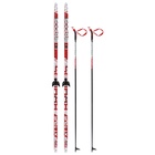 Комплект лыжный: пластиковые лыжи 195 см с насечкой, стеклопластиковые палки 155 см, крепления NN75 мм, цвета МИКС - Фото 21