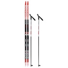 Комплект лыжный: пластиковые лыжи 185 см с насечкой, стеклопластиковые палки 145 см, крепления SNS, цвета МИКС - Фото 16