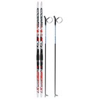 Комплект лыжный: пластиковые лыжи 180 см с насечкой, стеклопластиковые палки 140 см, крепления SNS, цвета МИКС - Фото 11