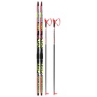 Комплект лыжный: пластиковые лыжи 180 см с насечкой, стеклопластиковые палки 140 см, крепления SNS, цвета МИКС - Фото 13