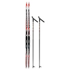 Комплект лыжный: пластиковые лыжи 180 см с насечкой, стеклопластиковые палки 140 см, крепления SNS, цвета МИКС - Фото 15