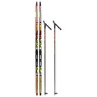 Комплект лыжный: пластиковые лыжи 180 см с насечкой, стеклопластиковые палки 140 см, крепления SNS, цвета МИКС - Фото 17