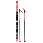 Комплект лыжный: пластиковые лыжи 180 см с насечкой, стеклопластиковые палки 140 см, крепления SNS, цвета МИКС - Фото 18