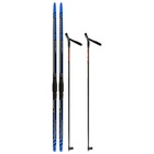 Комплект лыжный: пластиковые лыжи 170 см с насечкой, стеклопластиковые палки 130 см, крепления SNS, цвета МИКС - Фото 12