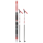 Комплект лыжный: пластиковые лыжи 170 см с насечкой, стеклопластиковые палки 130 см, крепления SNS, цвета МИКС - Фото 16