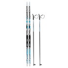 Комплект лыжный: пластиковые лыжи 180 см без насечек, стеклопластиковые палки 140 см, крепления SNS, цвета МИКС - Фото 13